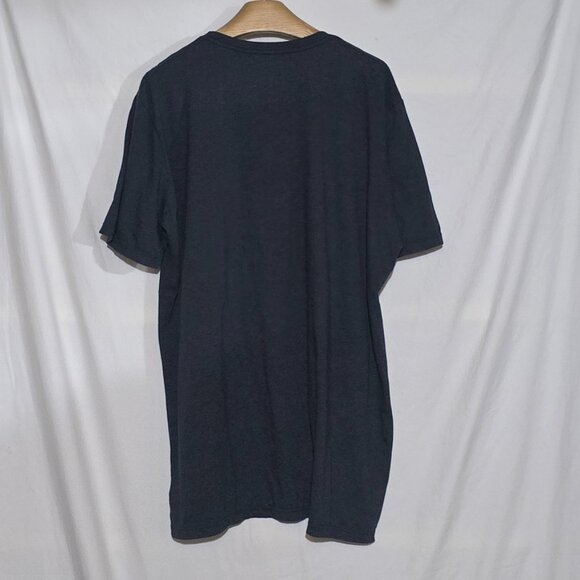 Gustin Made in California USA Heather Crewneck SS Shirt - Blue - XXL*  (d) - Picture 3 of 3